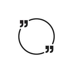 Quote bubble, Circle quotation symbol isolated on transparent background