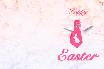 Happy Easter card background idea, Pink design Happy Easter poster