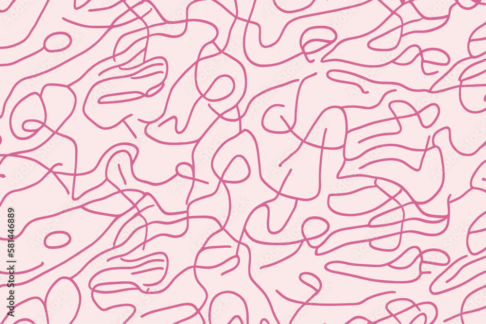 Poster abstract squiggle style background for kids to draw. Vector