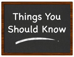 Things You Should Know Blackboard Chalk Text