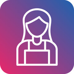 Vector Design Lady Seller Icon Style