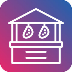 Vector Design Meat Stall Icon Style