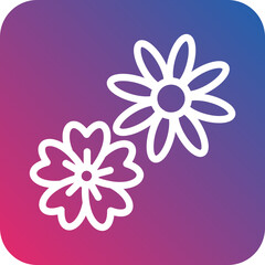 Vector Design Flowers Icon Style