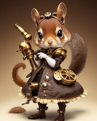 anthropomorphic steampunk squirrel