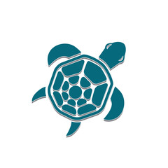 Turtle as a logo design. Illustration of a sea turtle as a logo design on a white background - 581448285
