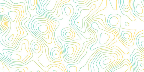 Fototapeta premium Abstract Topographic map background with wave line. gradient multicolor wave curve lines banner background design. Vector illustration. Line topography map contour background.