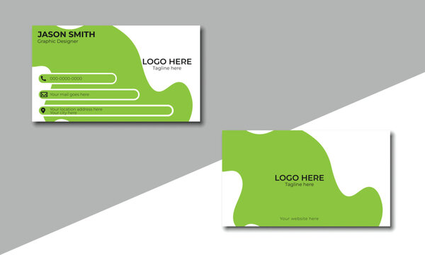Green Template Design - Simple and Clean Visiting Card