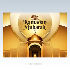Ramadan mubarak background design template