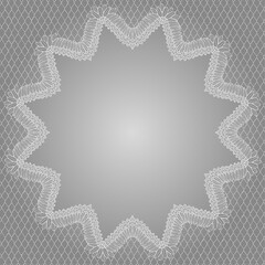 Vector White Lace Doily Design Frame
