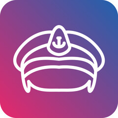 Vector Design Sailor Hat Icon Style