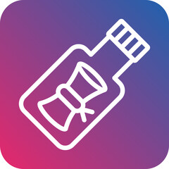 Vector Design Message In A Bottle Icon Style