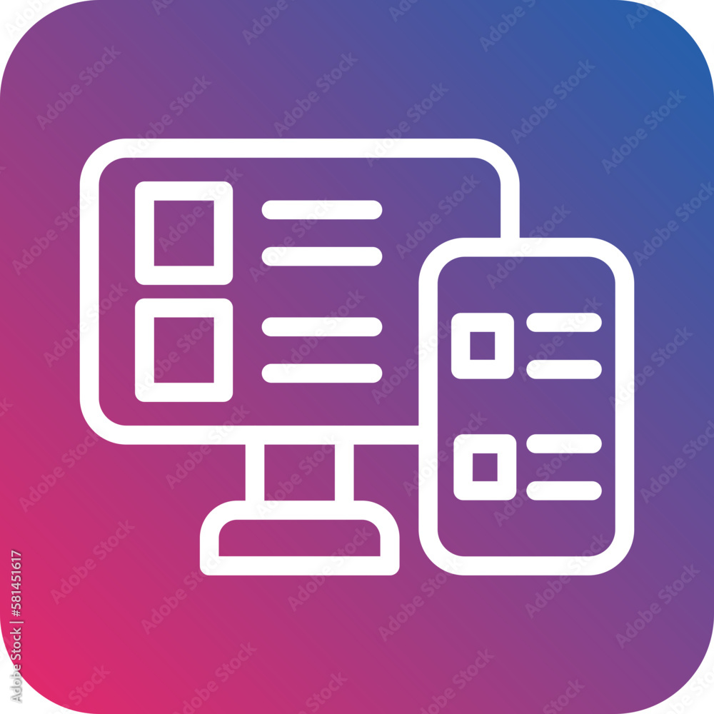 Poster vector design responsive design icon style