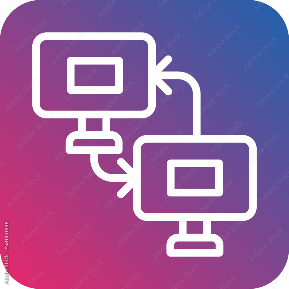 Poster vector design data transfer icon style