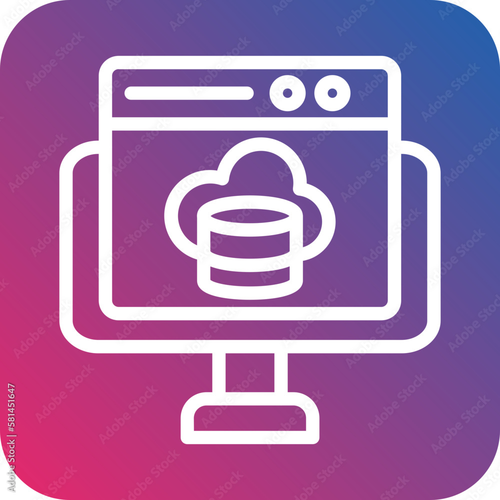 Poster vector design cloud computing icon style