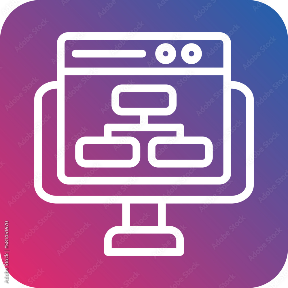 Aufkleber vector design website structure icon style