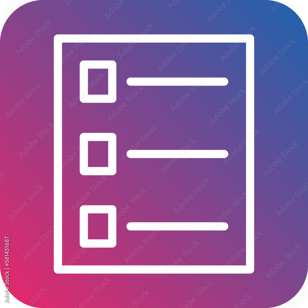 Poster vector design checklist icon style