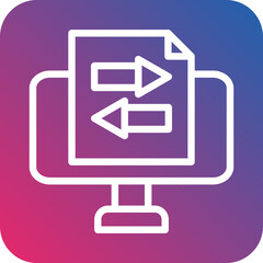 Vector Design Online File Transfer Icon Style