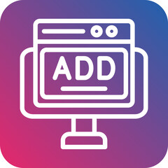 Vector Design Online Ads Icon Style