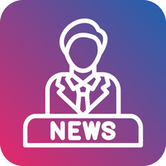 Vector Design News Anchor Icon Style