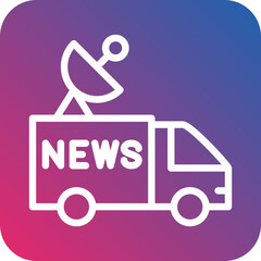 Vector Design News Van Icon Style