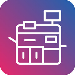 Vector Design Printing Machine Icon Style