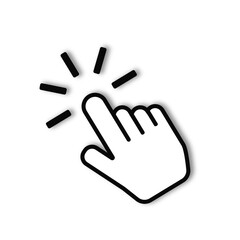 illustration finger hand cursor icon for click symbol - obrazy, fototapety, plakaty