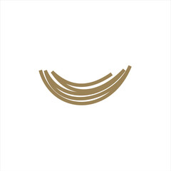 Fototapeta premium Nest bird logo. Logo is shaped with lines forming a nest in brown gradient color, creating a nest bird logo.