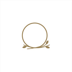 Nest bird logo. Logo is shaped with lines forming  a nest in brown gradient color, creating a nest bird logo.