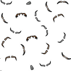 horn animal wildlife nature vector seamless pattern