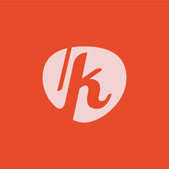 Initial K Logo In Shape Vector. Letter K Abstract Icon. Modern, Elegant, Luxury, Vintage