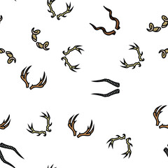 horn animal wildlife nature vector seamless pattern