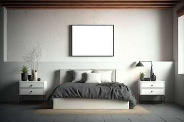 Bedroom poster mockup (AI generated)