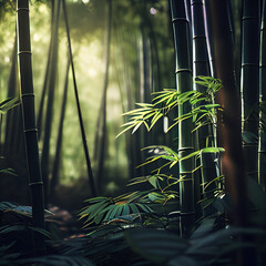A bamboo forest Generative AI