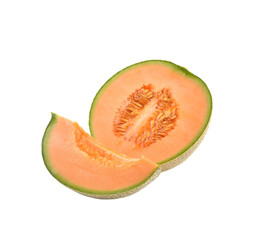 cantaloupe melon isolated  on transparent png