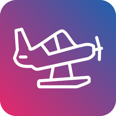 Vector Design Seaplane Icon Style
