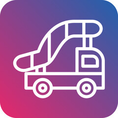 Vector Design Aircraft Stairs Icon Style