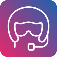Vector Design Pilot Helmet Icon Style