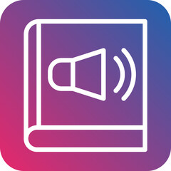 Vector Design Audio Book Icon Style