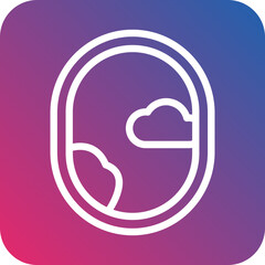 Vector Design Aeroplane Window Icon Style