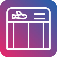 Vector Design Boarding Gate Icon Style