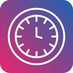 Vector Design Wall Clock Icon Style