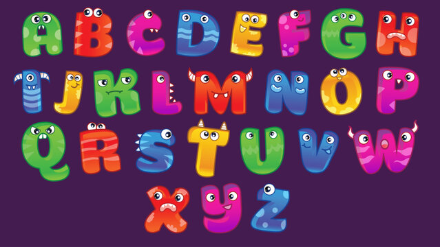 Monster Alphabet" Images  Browse 256 Stock Photos, Vectors, and Video |  Adobe Stock