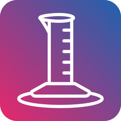 Vector Design Graduated Cylinder Icon Style