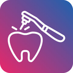 Vector Design Tooth Drilling Icon Style