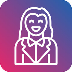 Vector Design Smiling Women Icon Style