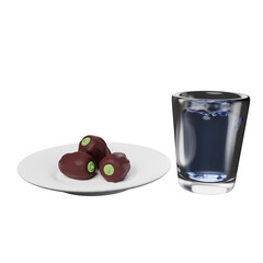 3d Illustration of Iftar Foods and Drink
