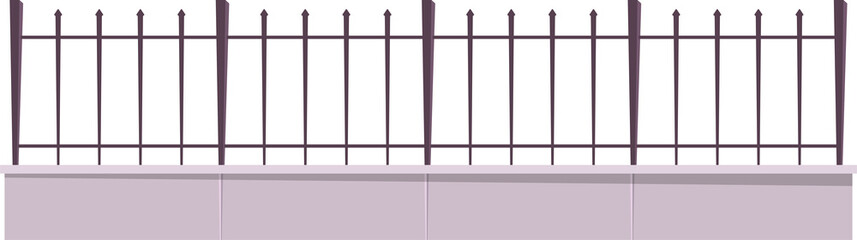 Cartoon metal fence clip art