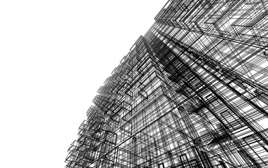 Modern architecture 3d rendering 