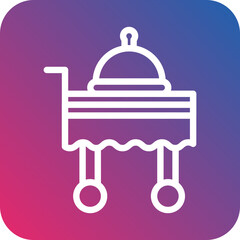 Vector Design Serving Cart Icon Style