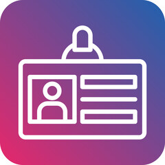 Vector Design ID Card Icon Style
